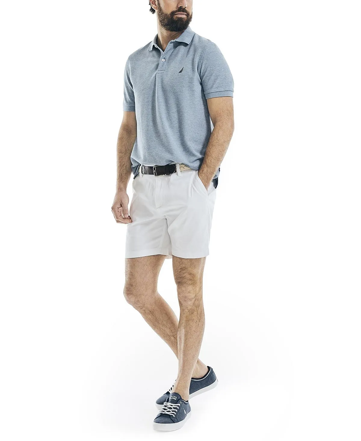 Men's regular fit polo shirt made from environmentally friendly Nautica materials, multi