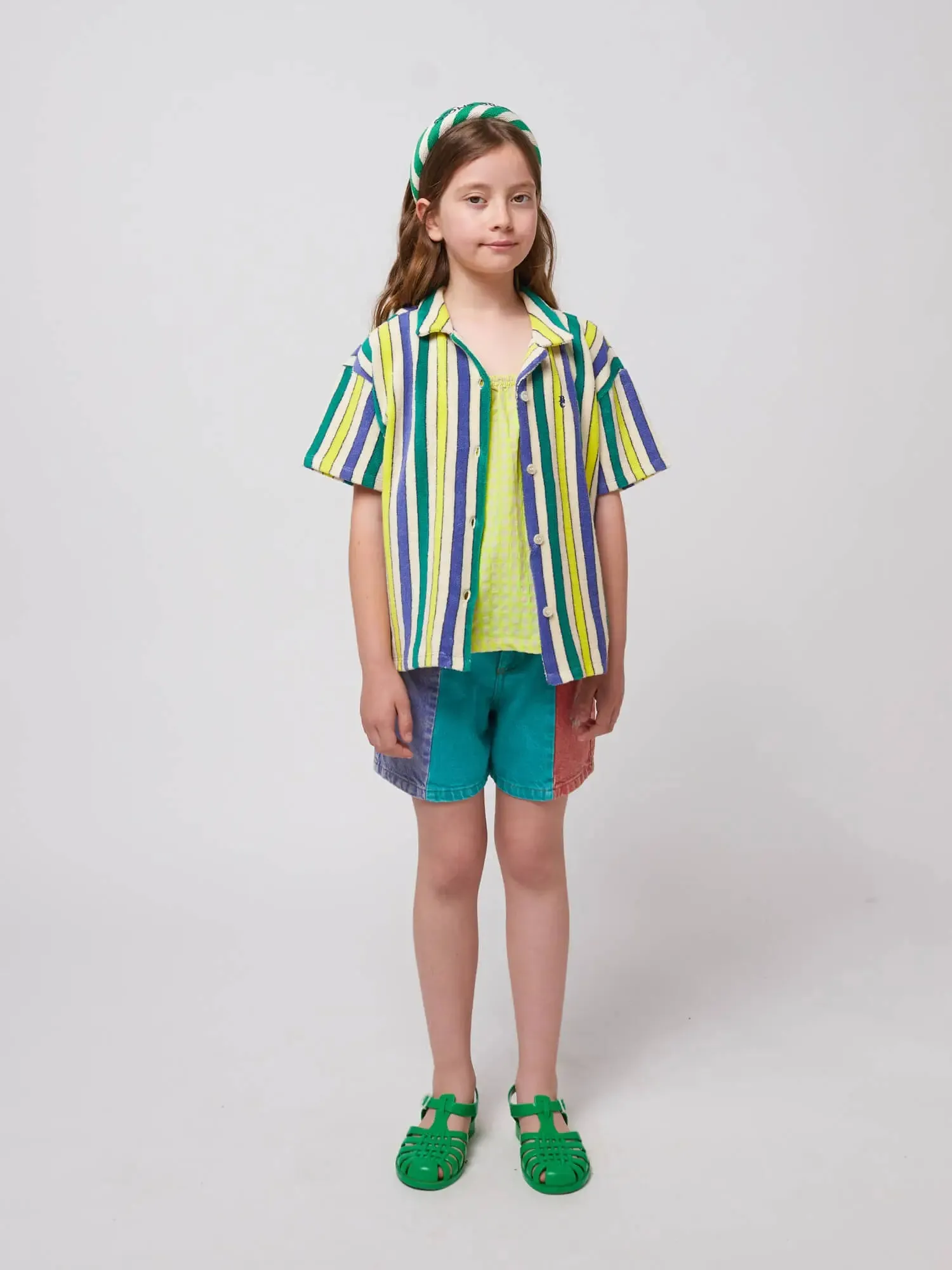 Multicolor Stripes terry cloth shirt