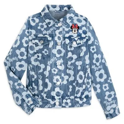 New - Girls' Minnie Mouse Denim Jacket - L - Disney Store