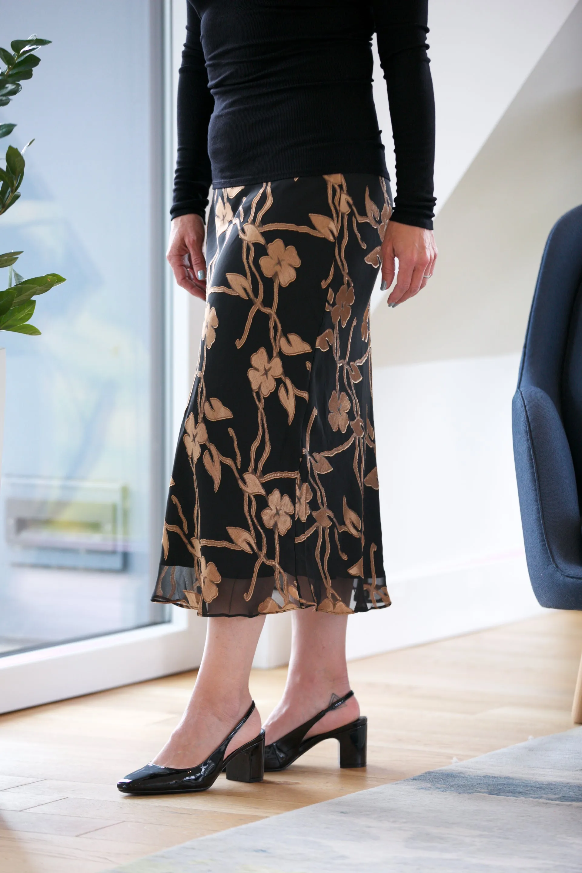 NYLAND Arian Midi Bias Skirt