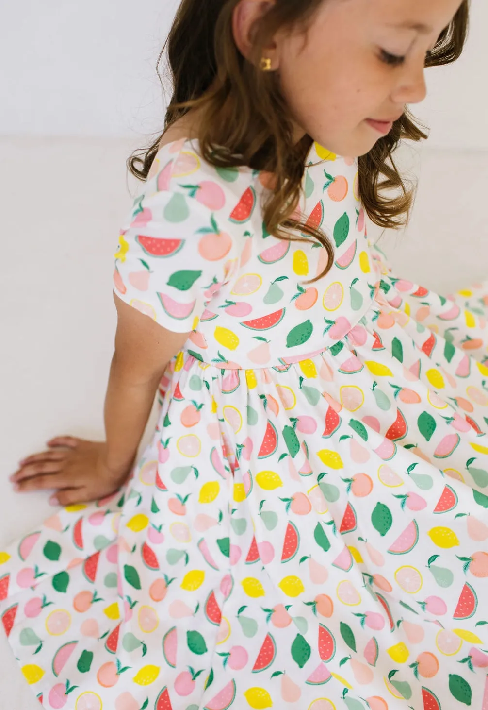 Ollie Jay Classic Twirl Dress in Fresh Fruit