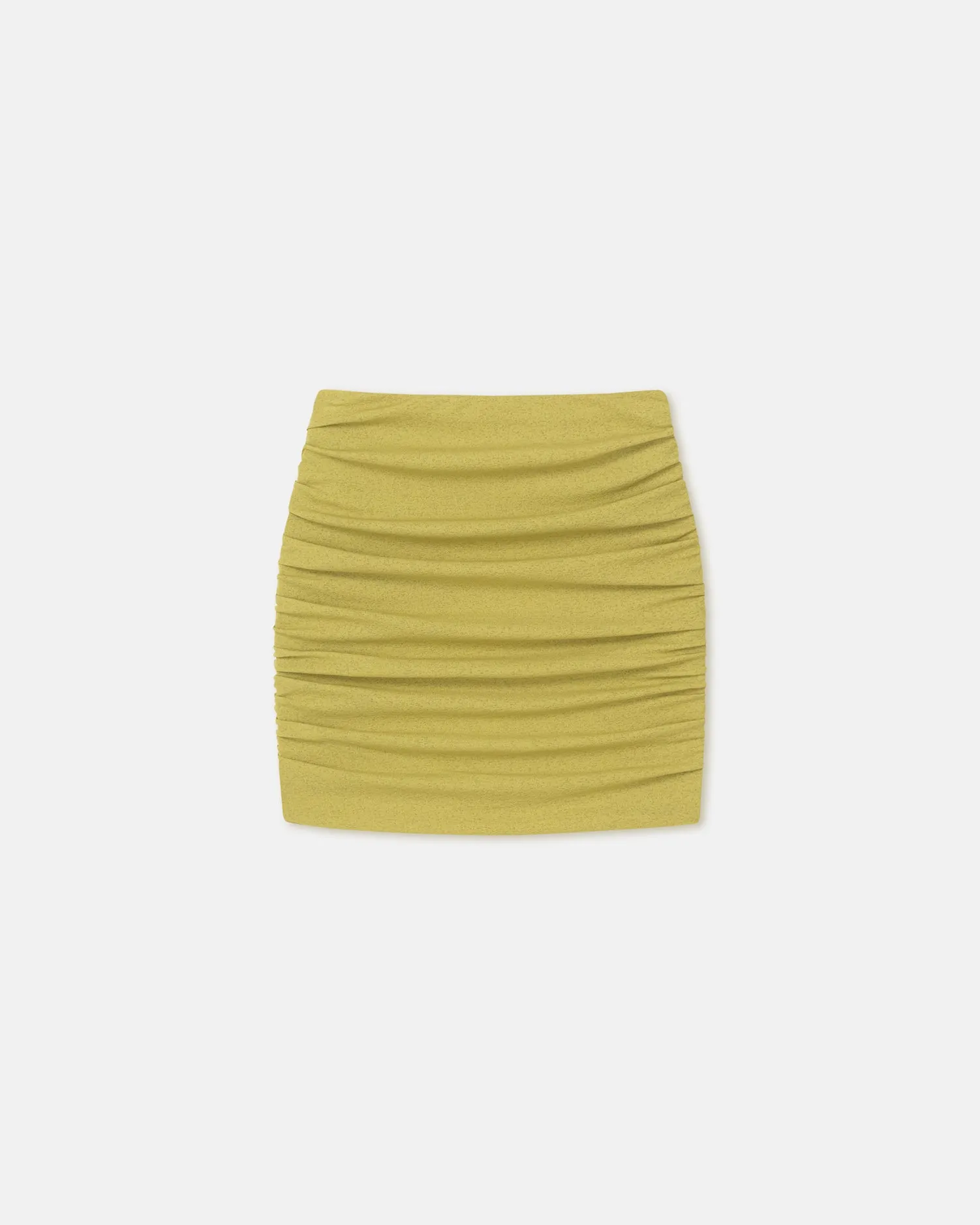 Pamyla - Draped Mesh Jersey Mini Skirt - Pistachio