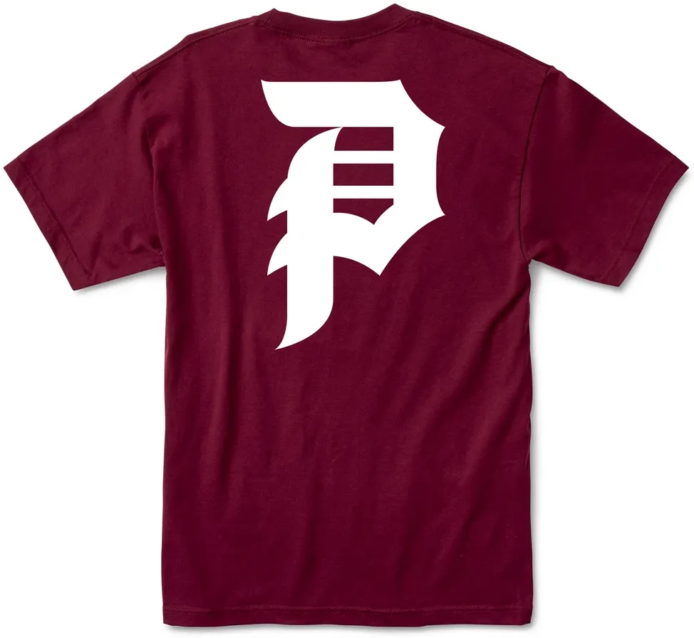 Primitive Dirty P Core Tee, Burgundy