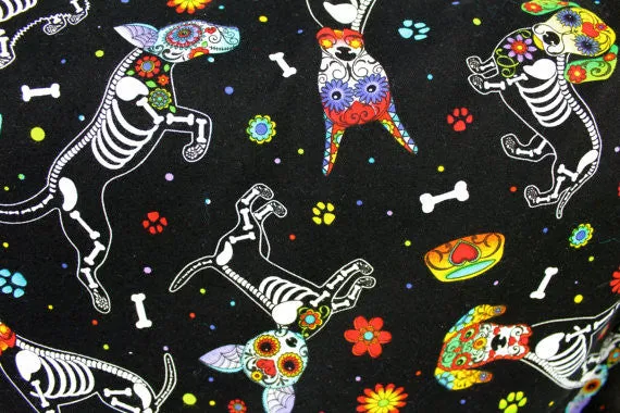 "Lindy" Day of the Dead Dog Skirt