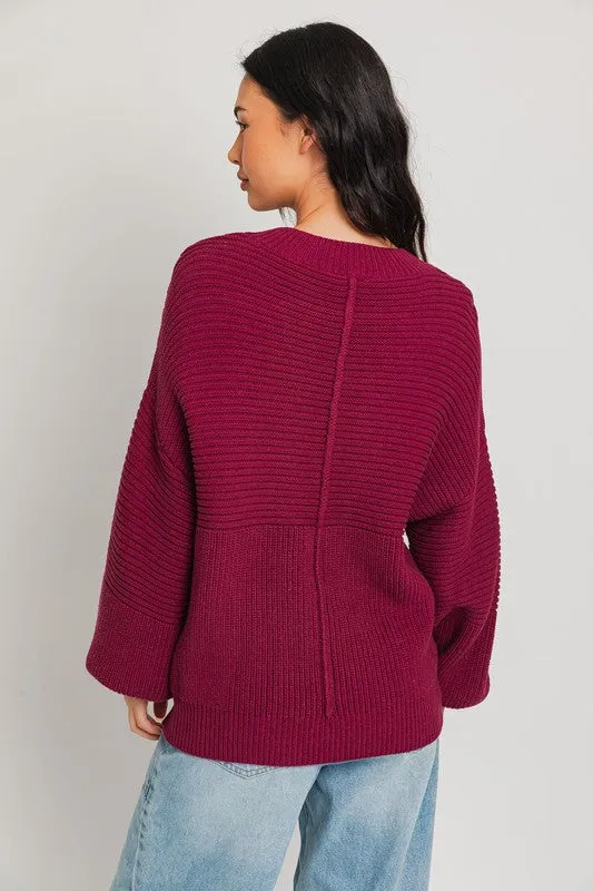 Ribbed Knitted Sweater