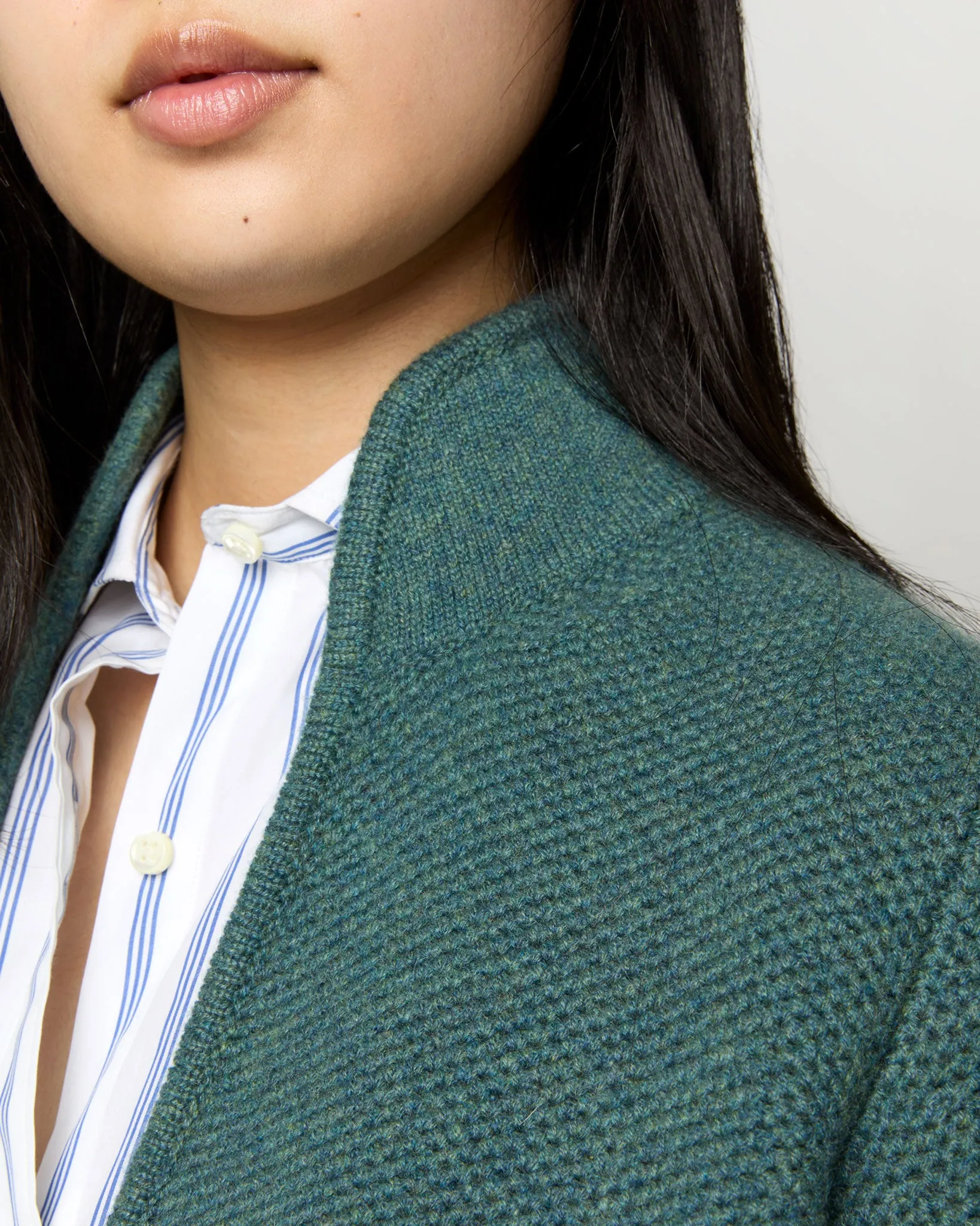 Sheridan Jacket in Heather Pine Cashmere