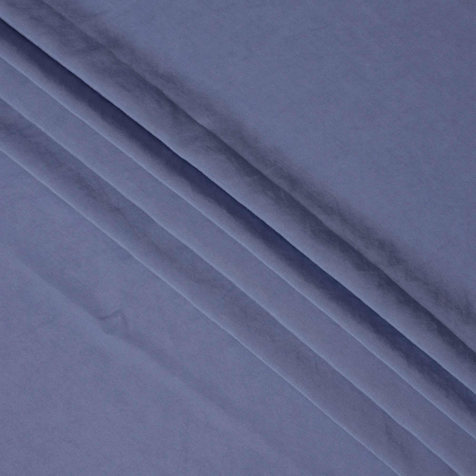 Steel Blue Sustainable Cupro Linen Fabric, 140 cm Width - Biodegradable, Made in Japan-D21118