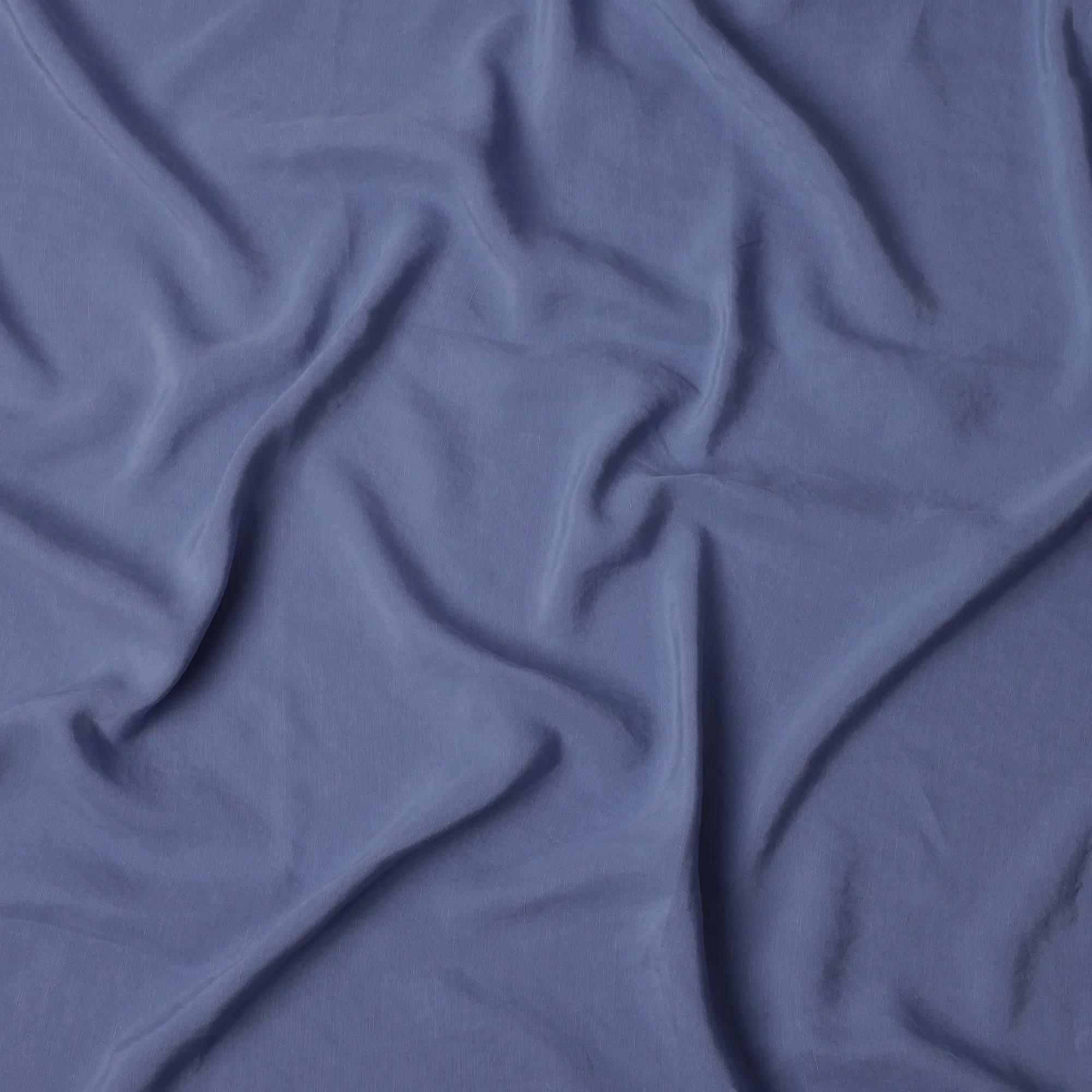 Steel Blue Sustainable Cupro Linen Fabric, 140 cm Width - Biodegradable, Made in Japan-D21118