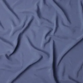 Steel Blue Sustainable Cupro Linen Fabric, 140 cm Width - Biodegradable, Made in Japan-D21118