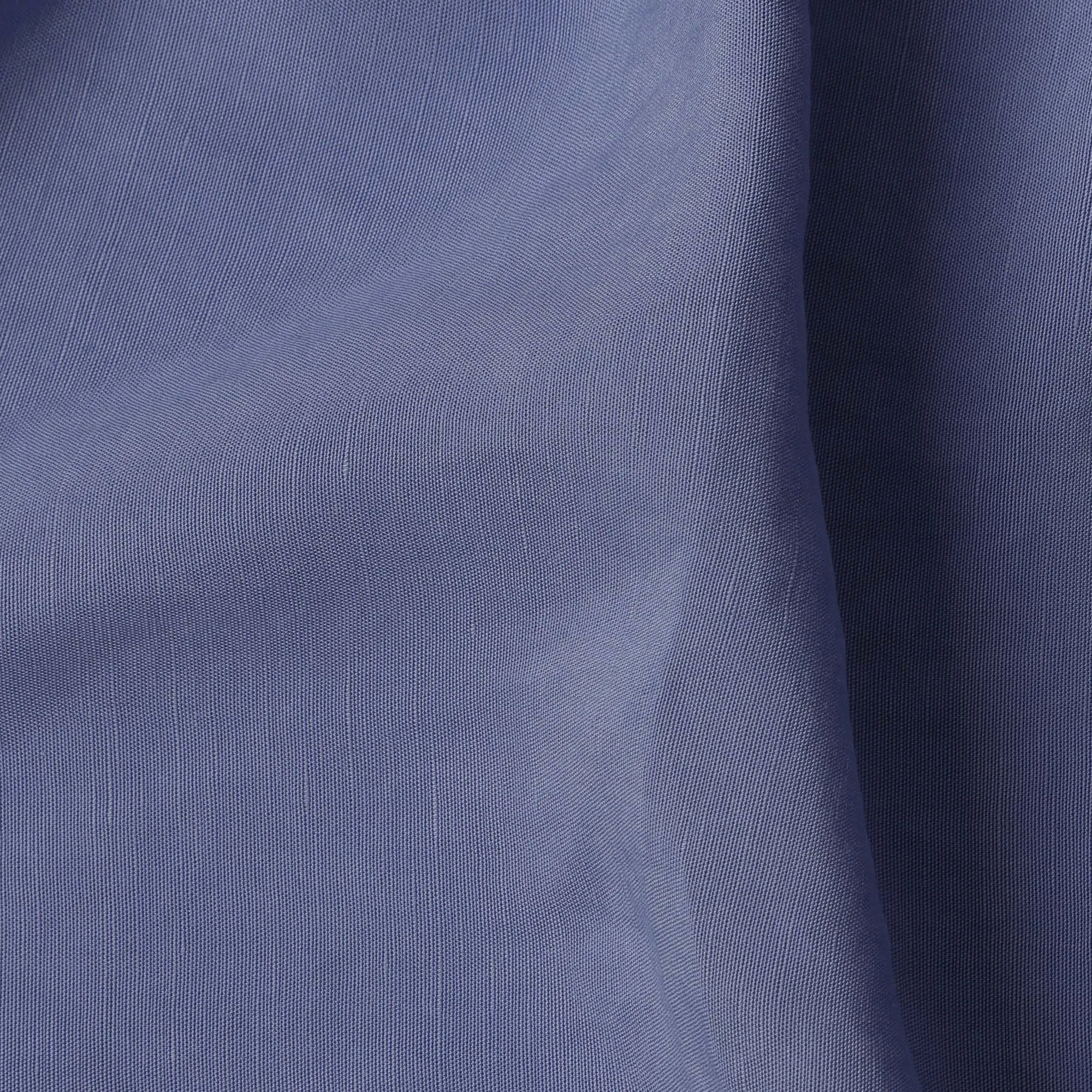 Steel Blue Sustainable Cupro Linen Fabric, 140 cm Width - Biodegradable, Made in Japan-D21118