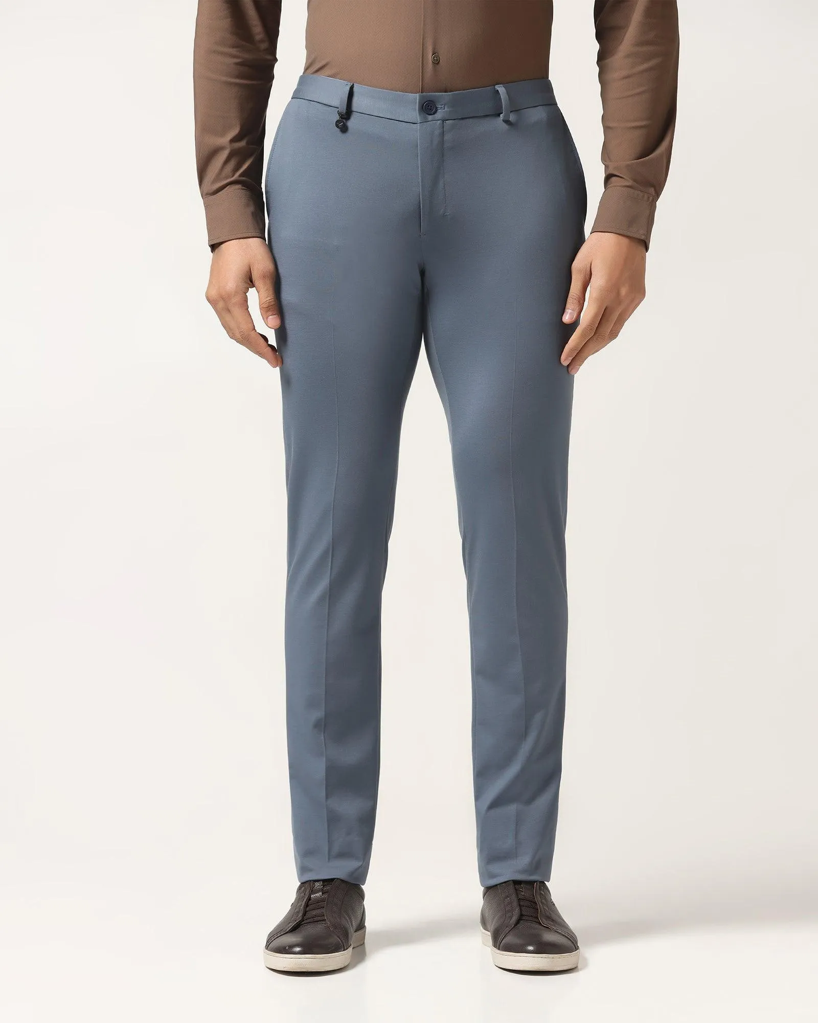 TechPro Slim Fit B-91 Formal Sky Blue Solid Trouser - Explorer