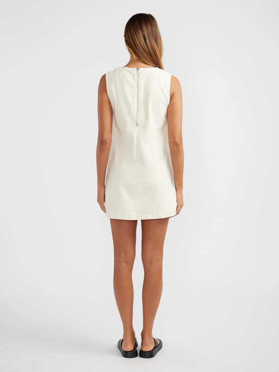 THE MAE MINI DRESS - ECRU