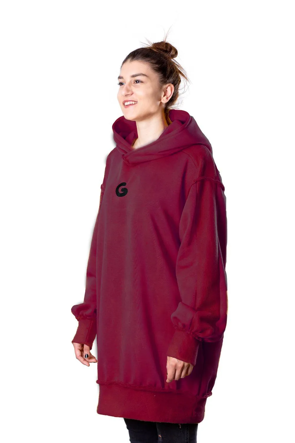 TheG Fresh Oversize Hoody Woman // merlot