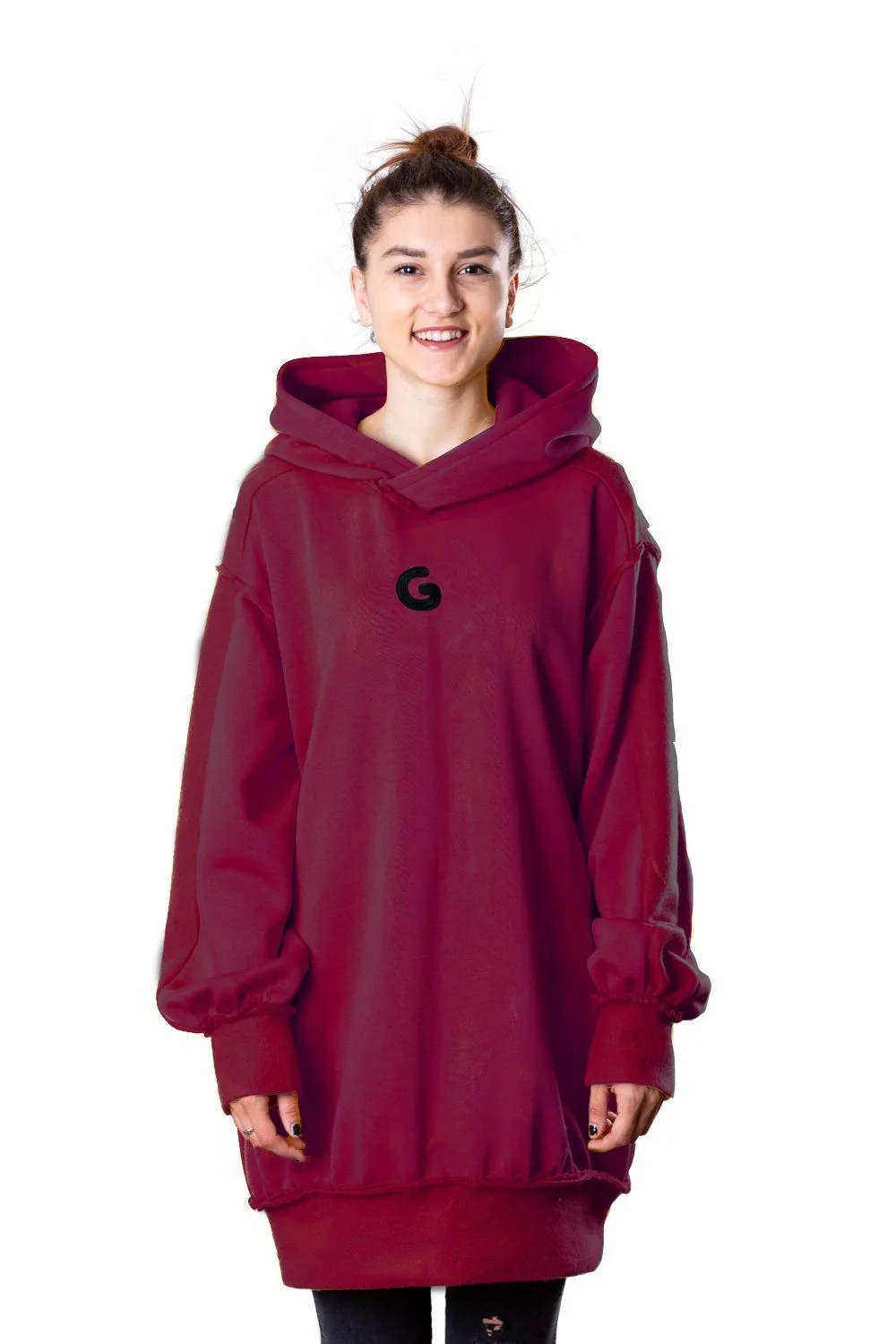 TheG Fresh Oversize Hoody Woman // merlot