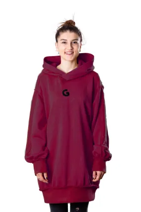 TheG Fresh Oversize Hoody Woman // merlot