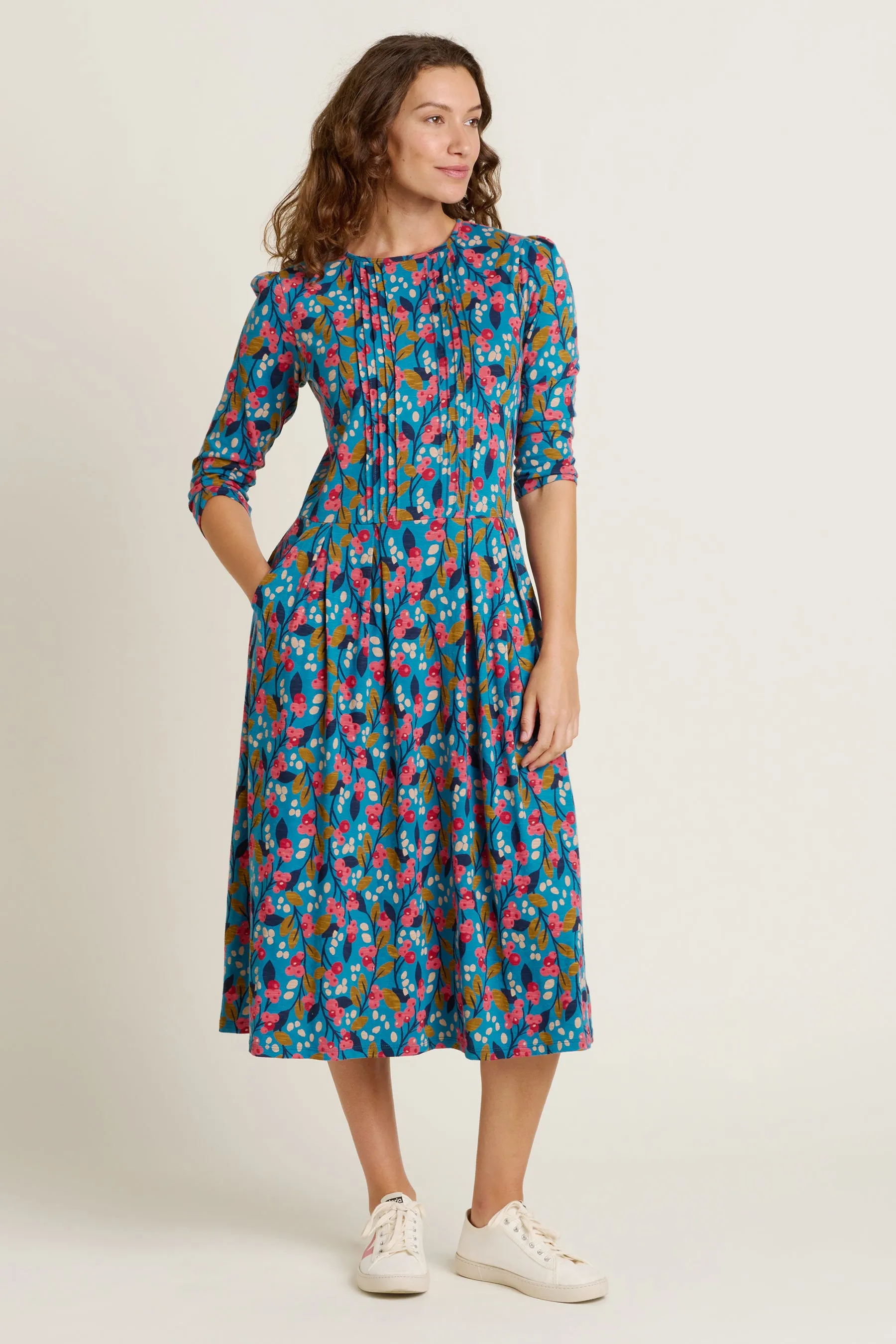 Trailing Berry Midi Dress