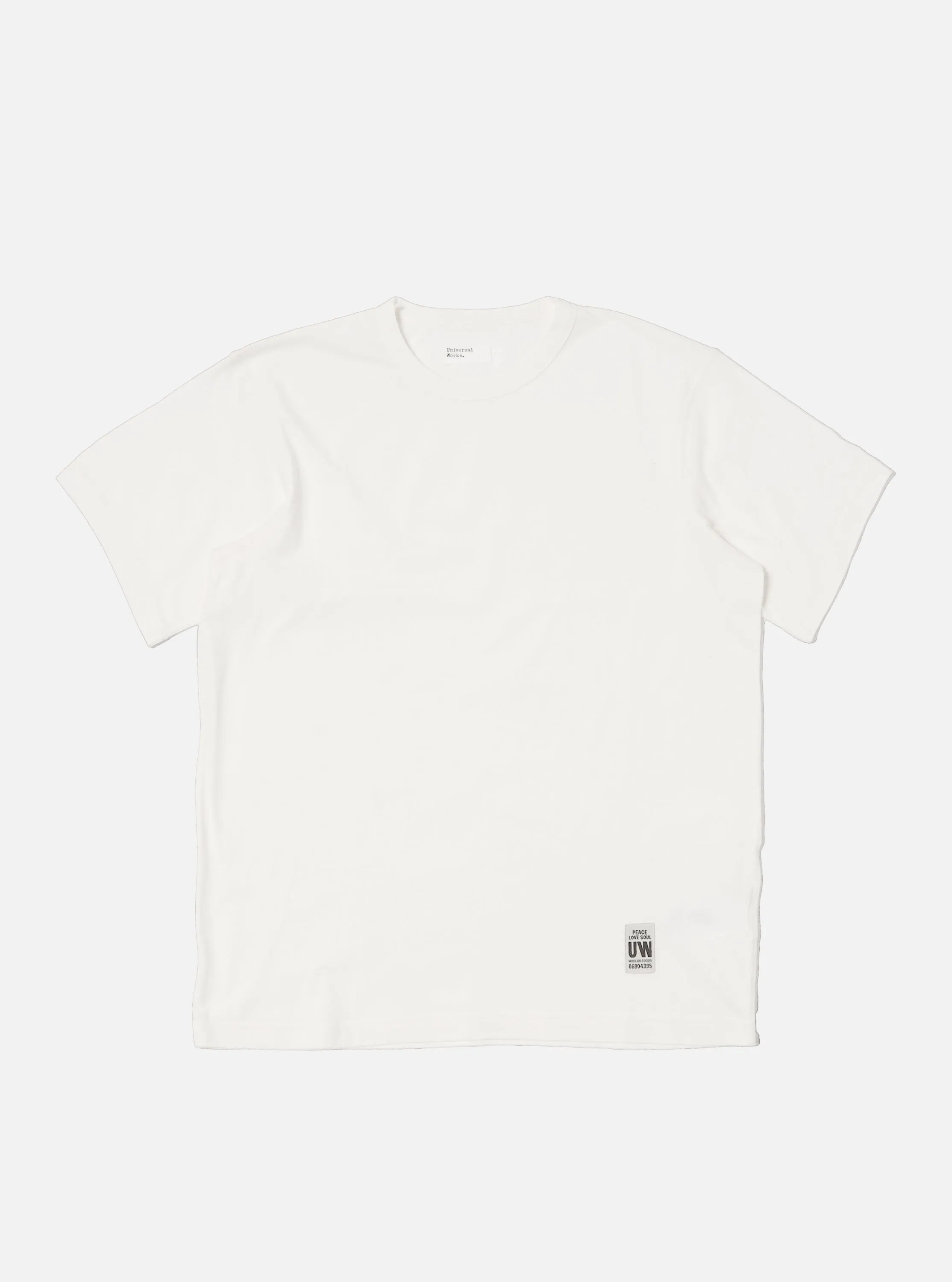 Universal Works Core Tee in Ecru Single Jersey