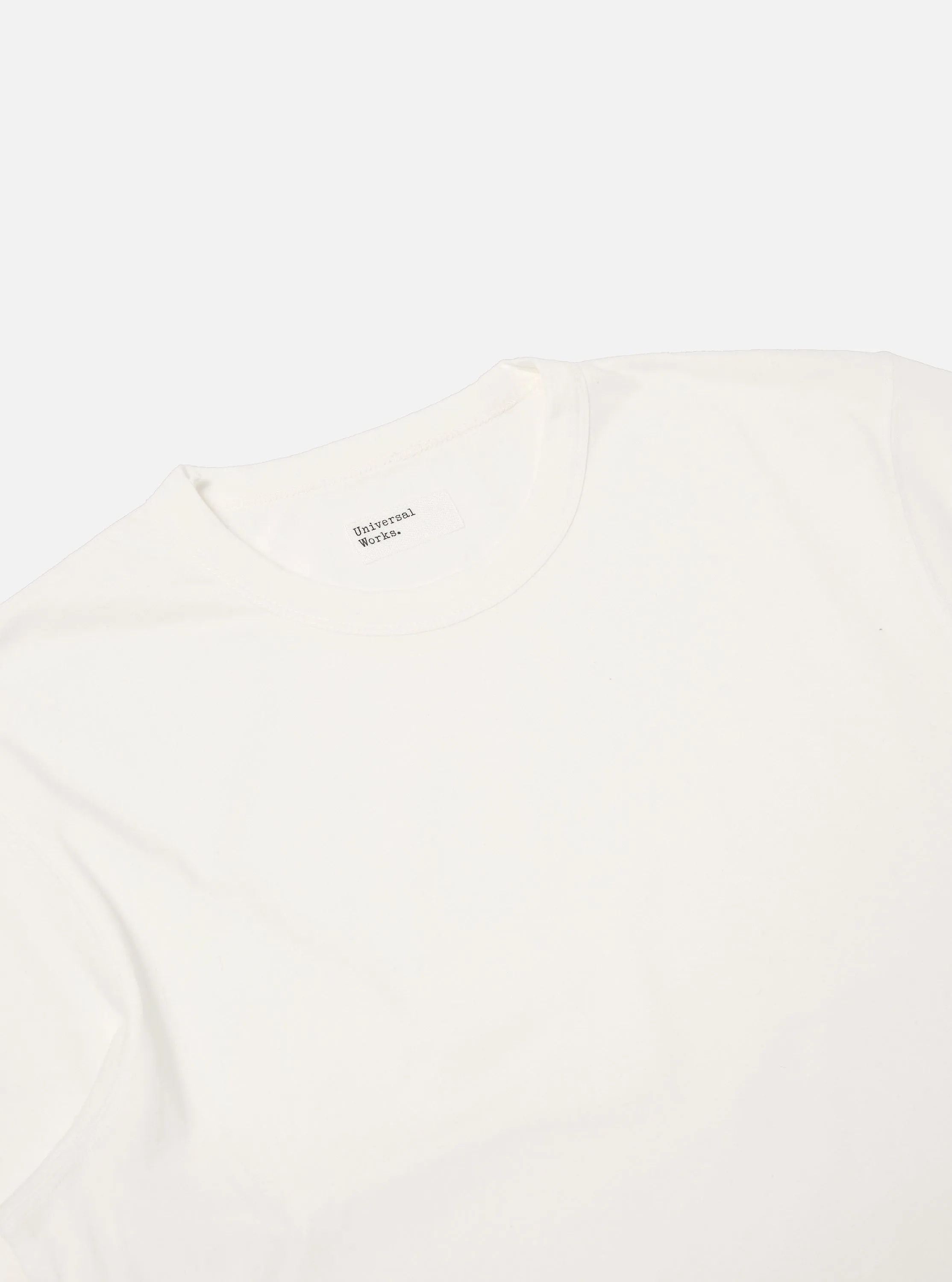 Universal Works Core Tee in Ecru Single Jersey