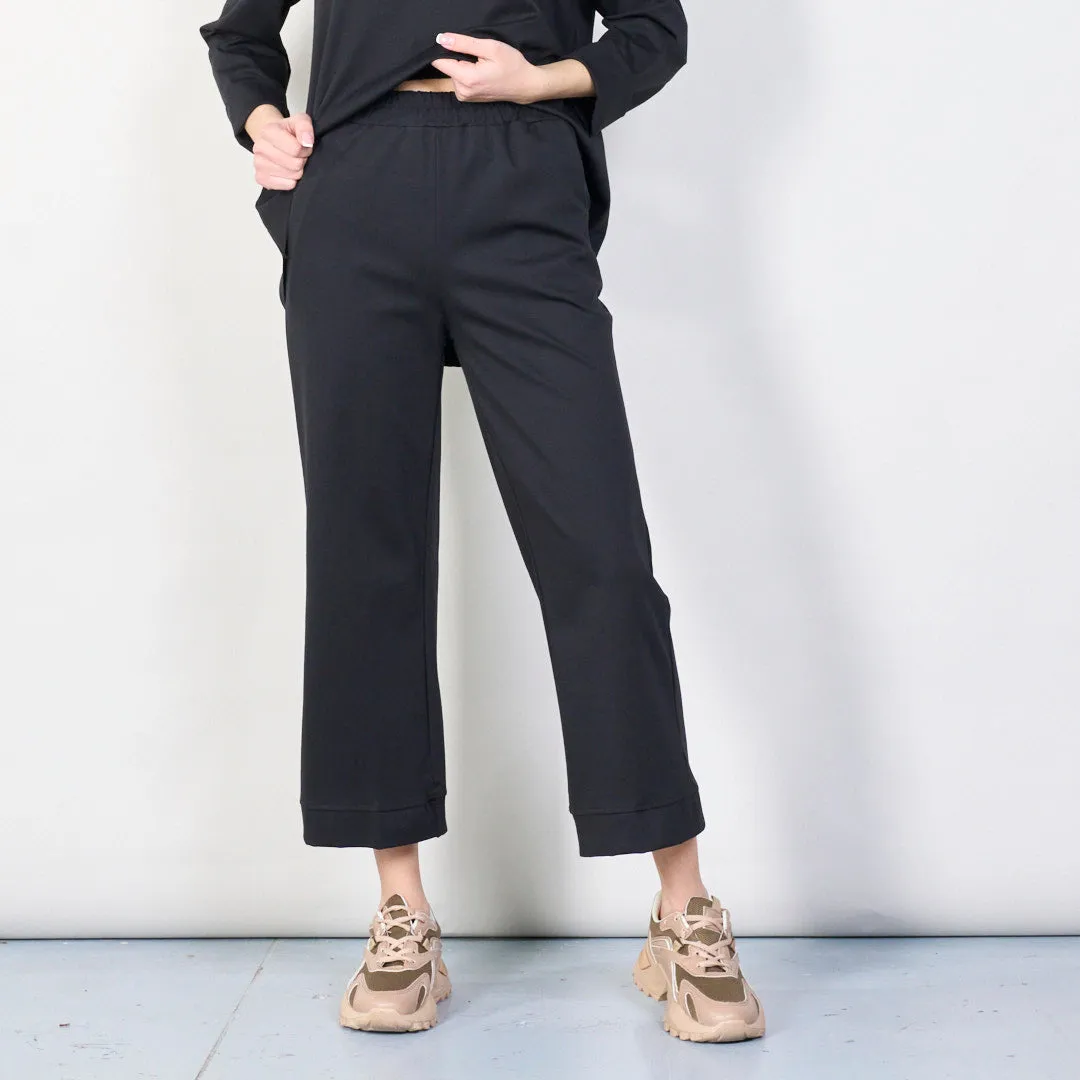 Wide-leg elastic waist trousers wholesale