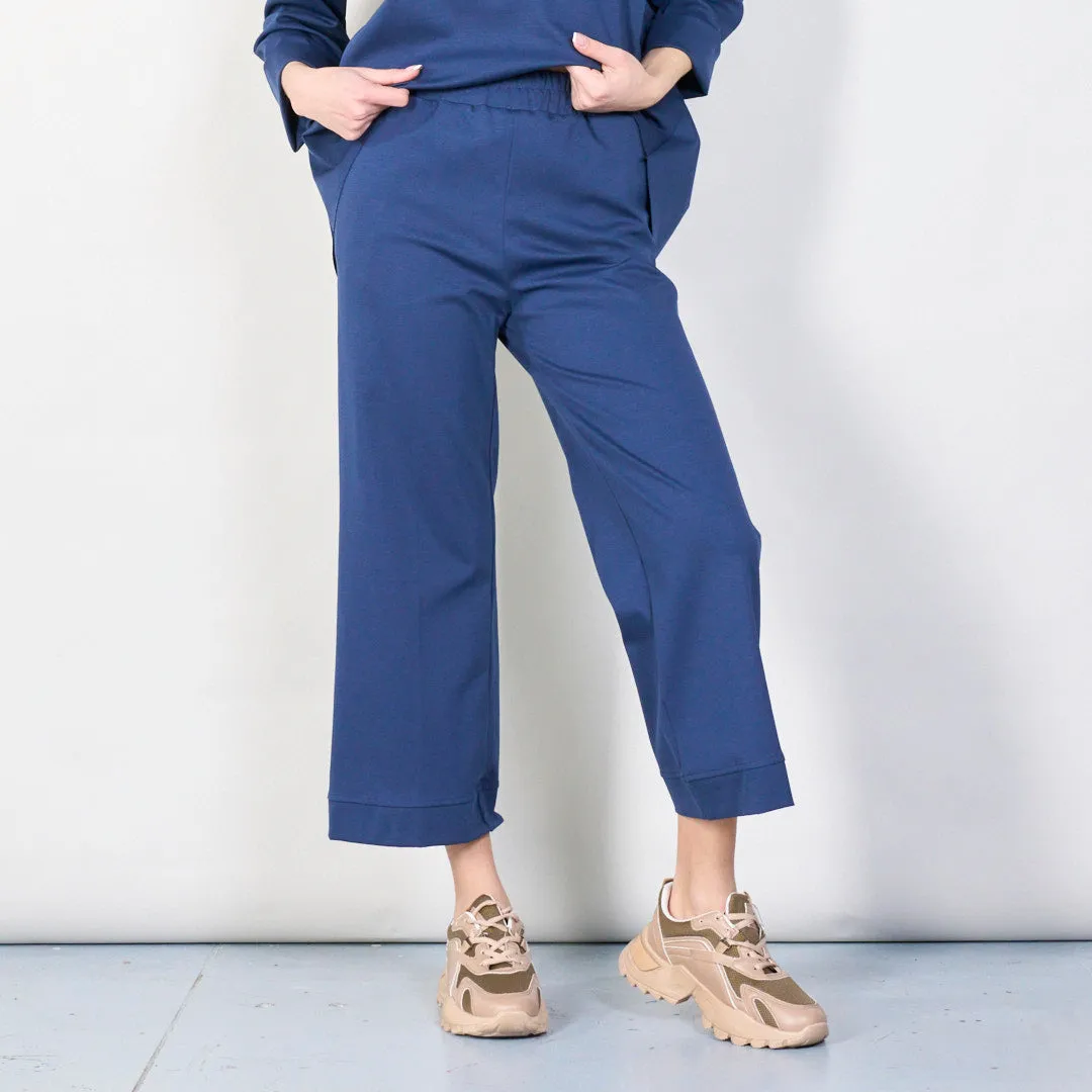 Wide-leg elastic waist trousers wholesale