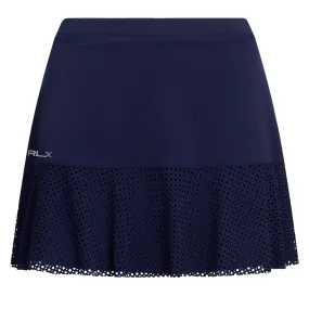 Womens RLX 15 Inch Eyelet Interlock Skort Refined Navy - AW24