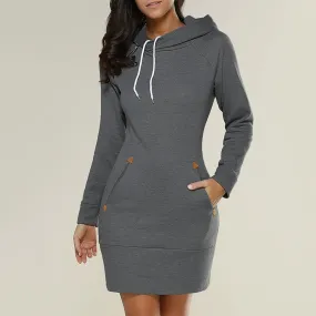 Xenia Hoodie | Super warme lange hoodie jurk voor dames