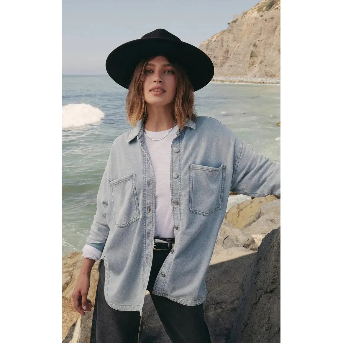 Z Supply All Day Knit Denim Jacket